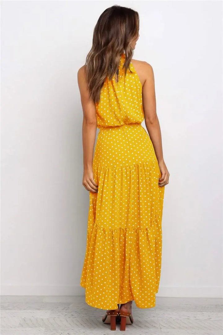 Rosa™ - Sleeveless Polka Dot Maxi