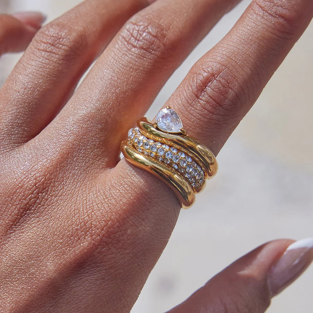 Golden Stacking Ring Set