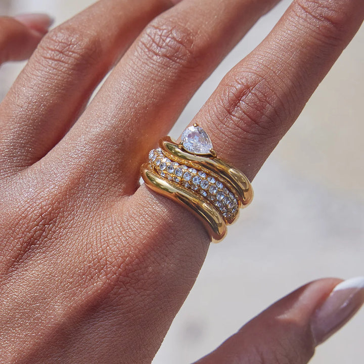 Golden Stacking Ring Set