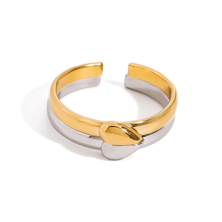 Two-Tone Knot Open Ring
