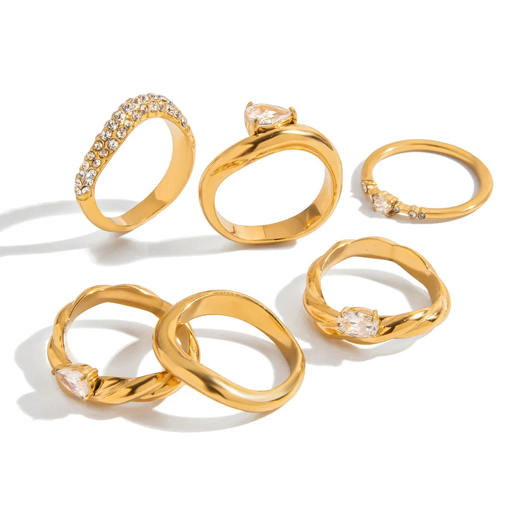 Golden Stacking Ring Set