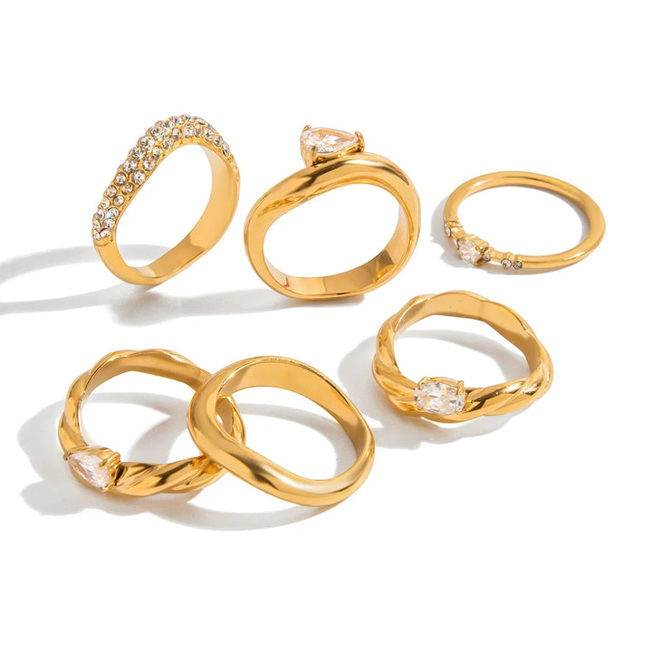 Golden Stacking Ring Set