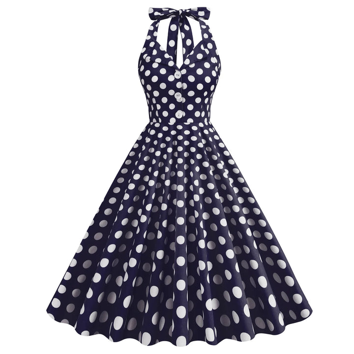 Celeste™ - Halter Neck Polka Dot Maxi