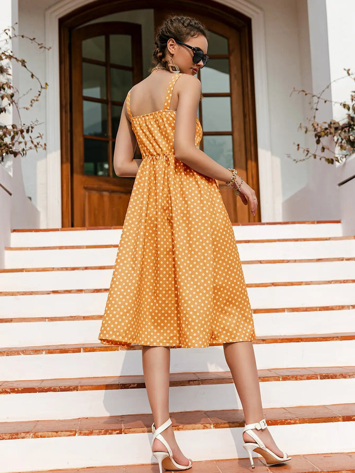 Mirabel™ - Button-Front Polka Dot Maxi