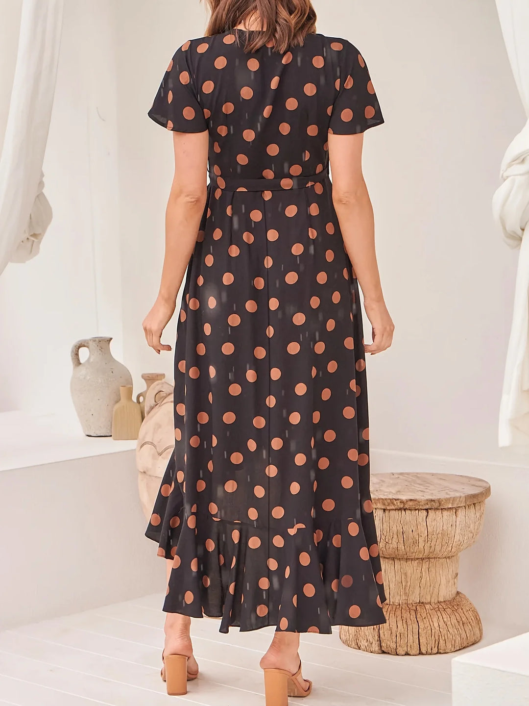 Valentina™ - Cross-Strap Polka Dot Maxi