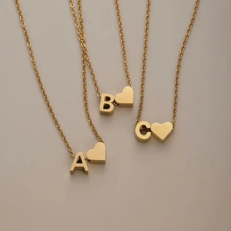 Heart pendant in gold-plated stainless steel