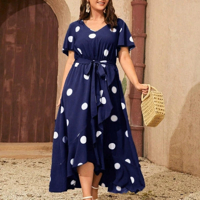 Noa™ - Elastic Waist Polka Dot Dress
