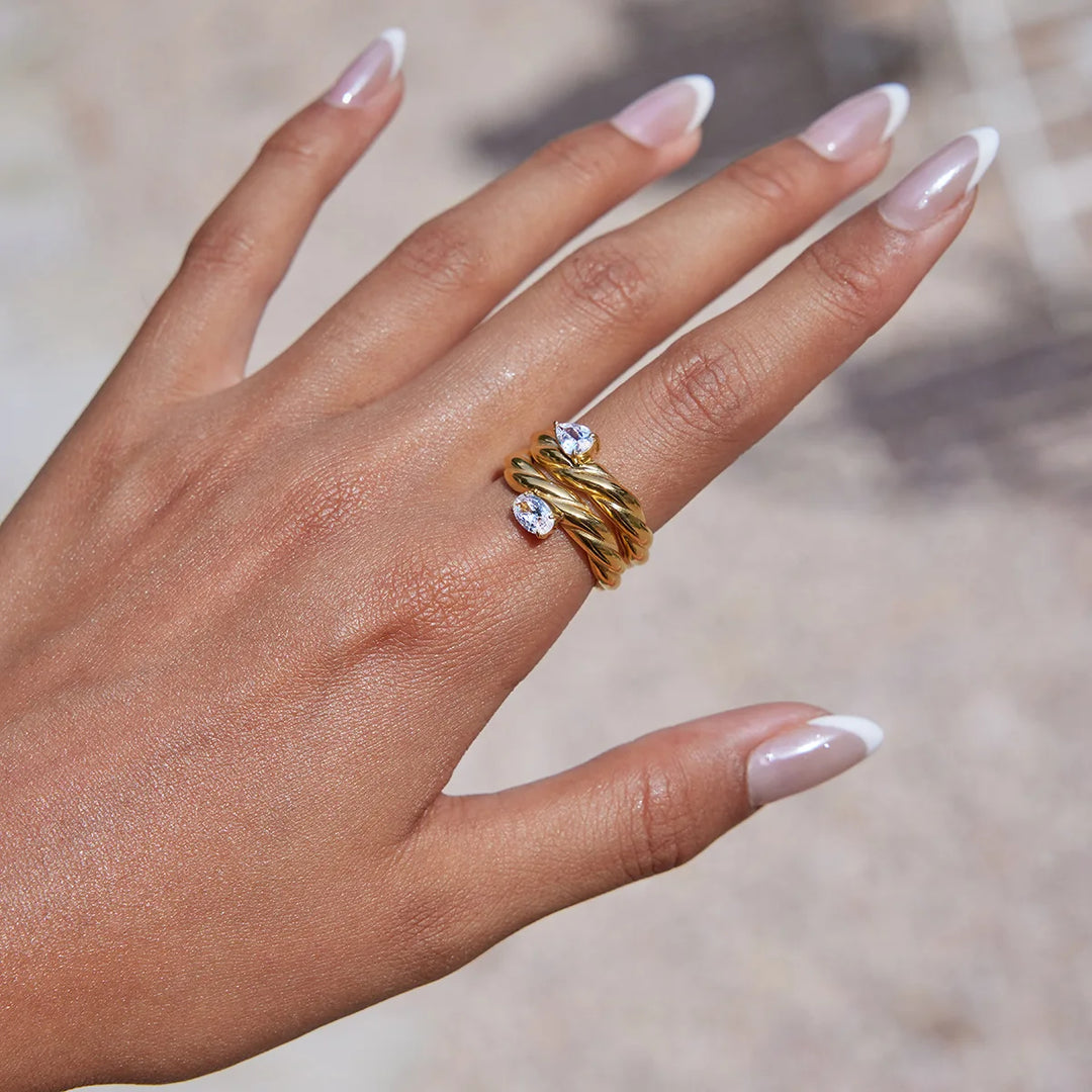 Golden Stacking Ring Set
