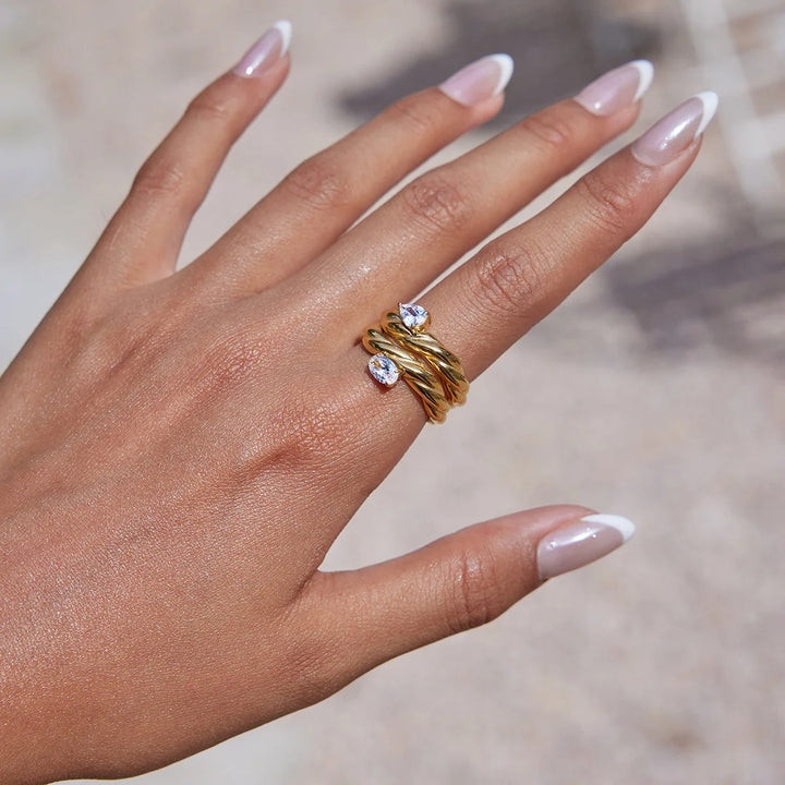 Golden Stacking Ring Set