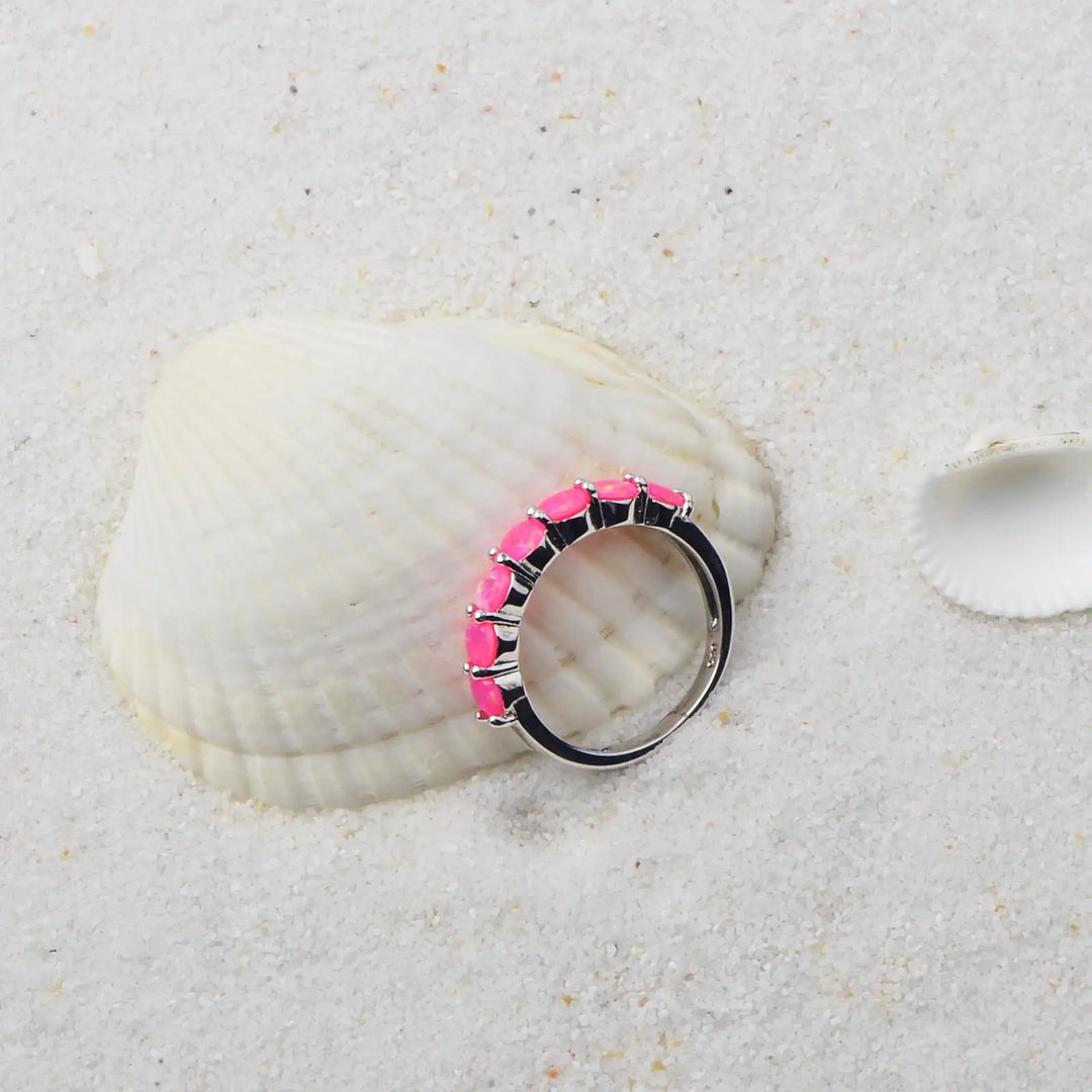 Seven Stone Opal Stacking Ring