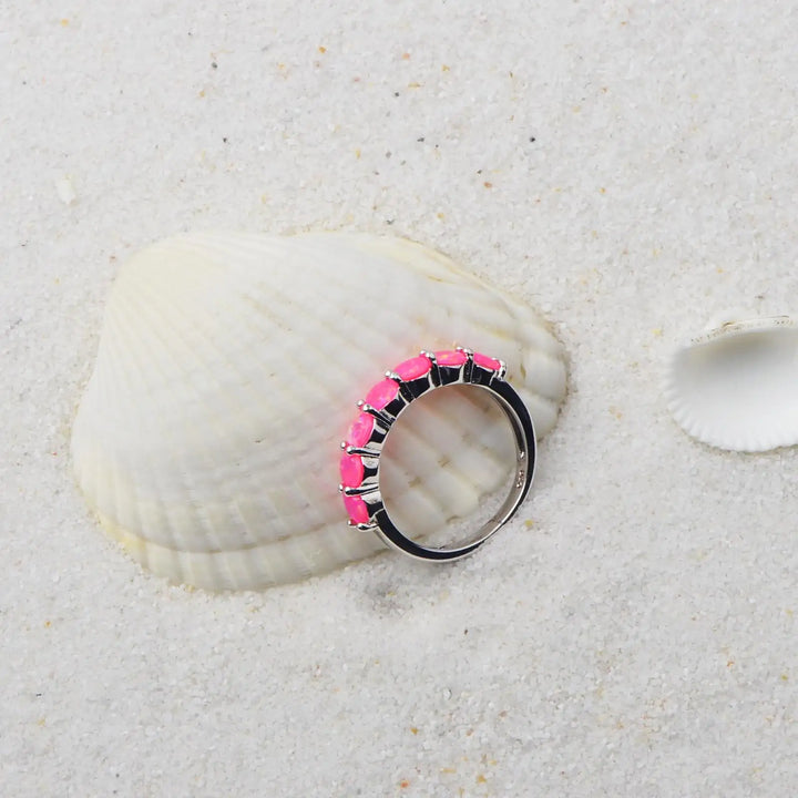 Seven Stone Opal Stacking Ring