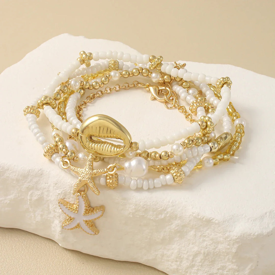 Bohemian Starfish Beach Bracelet Set