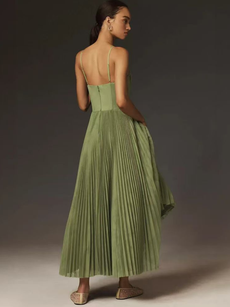 Women’s Dress | Sleeveless Pleated Maxi