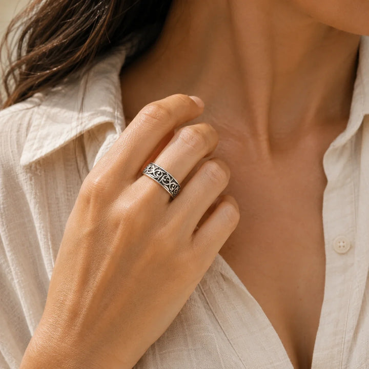 Just Breathe Flower Ring