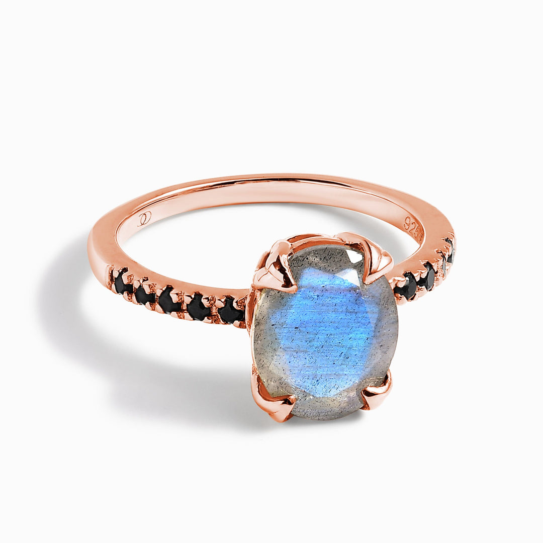 Labradorite and Spinel Statement Ring