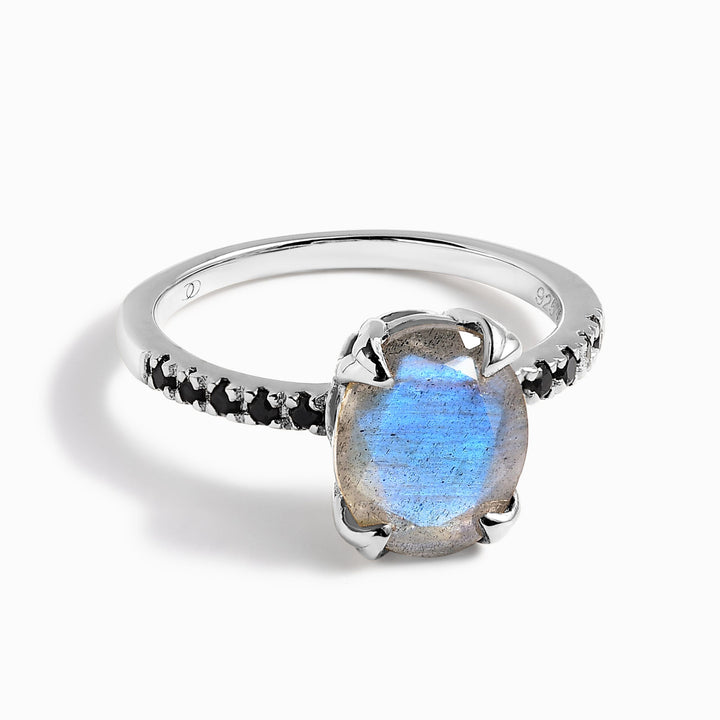 Labradorite and Spinel Statement Ring