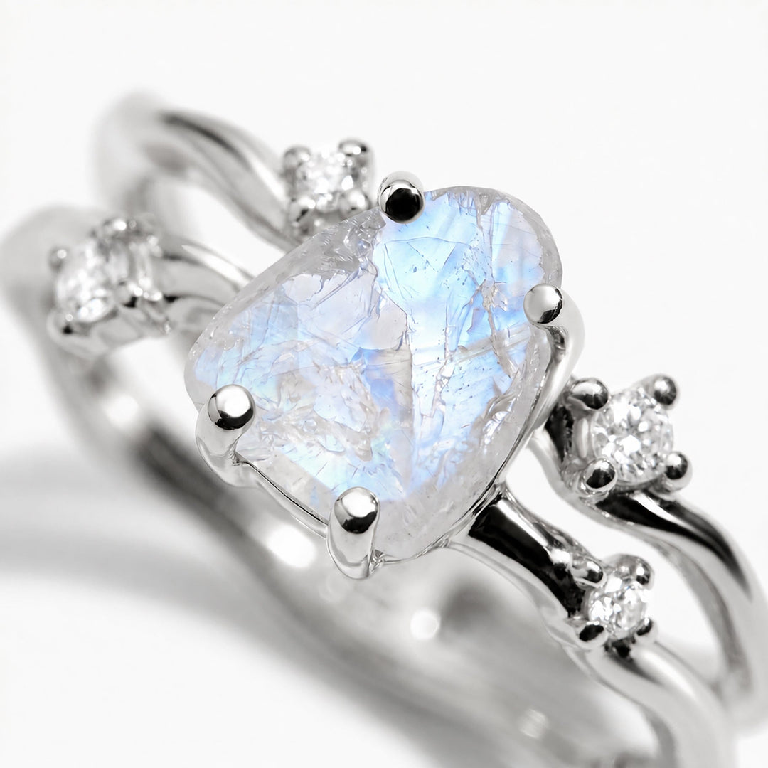 Raw Moonstone Ring