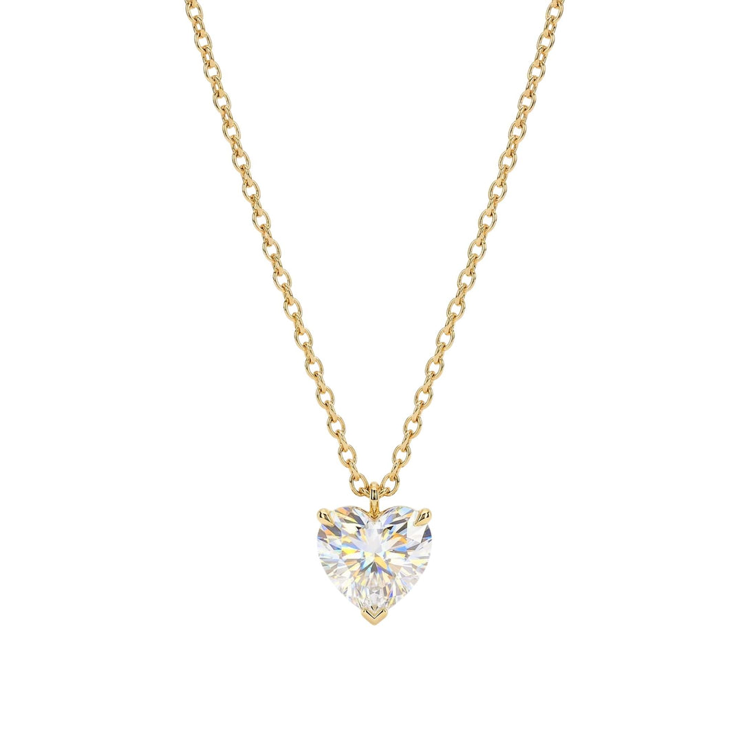 Moissanite Heart Necklace