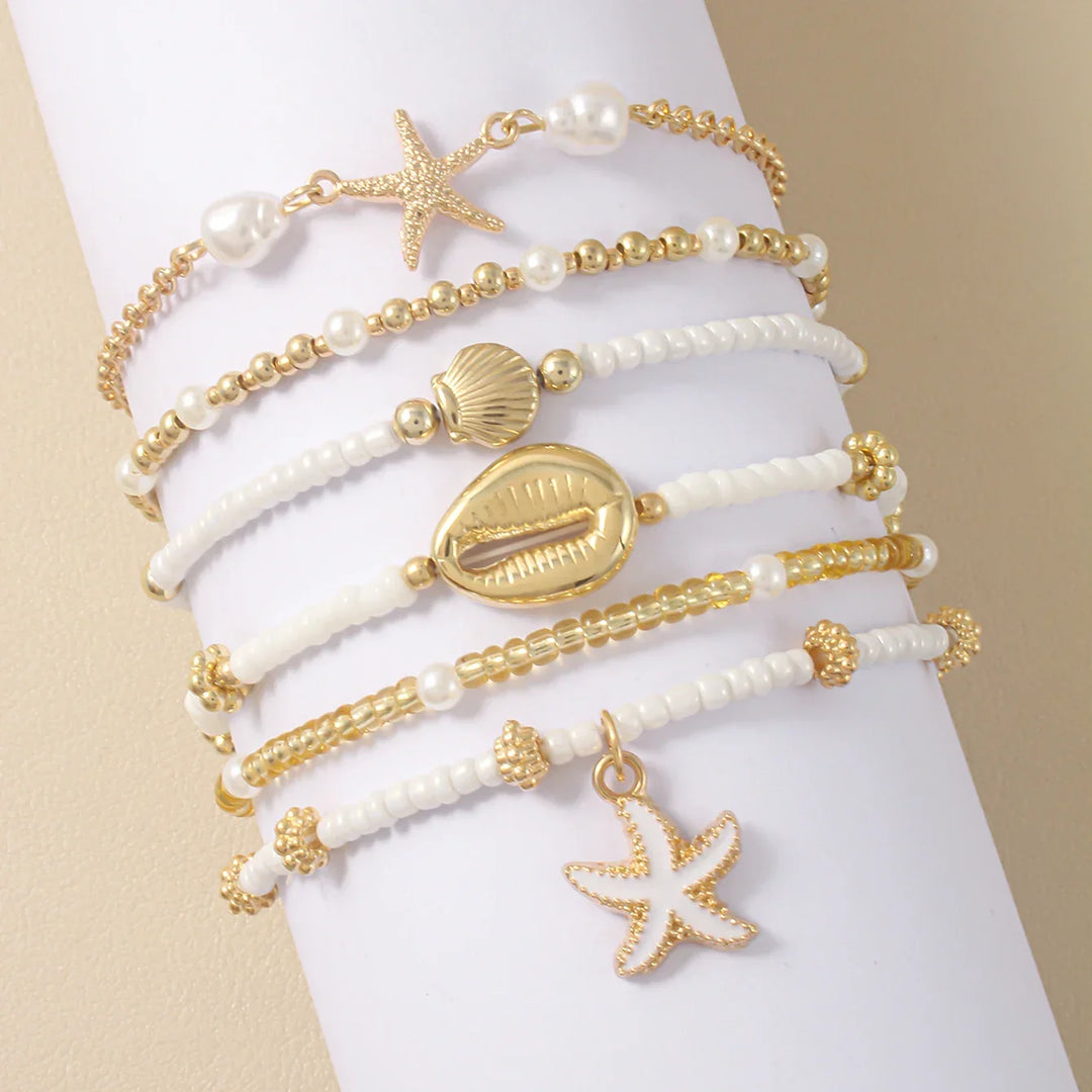 Bohemian Starfish Beach Bracelet Set