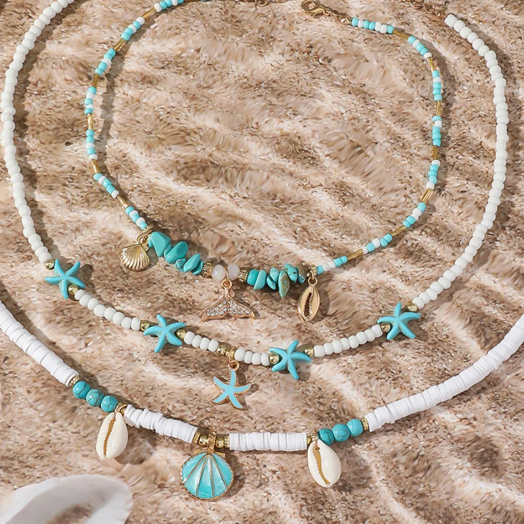 Bohemian Ocean Shell Layered Necklace