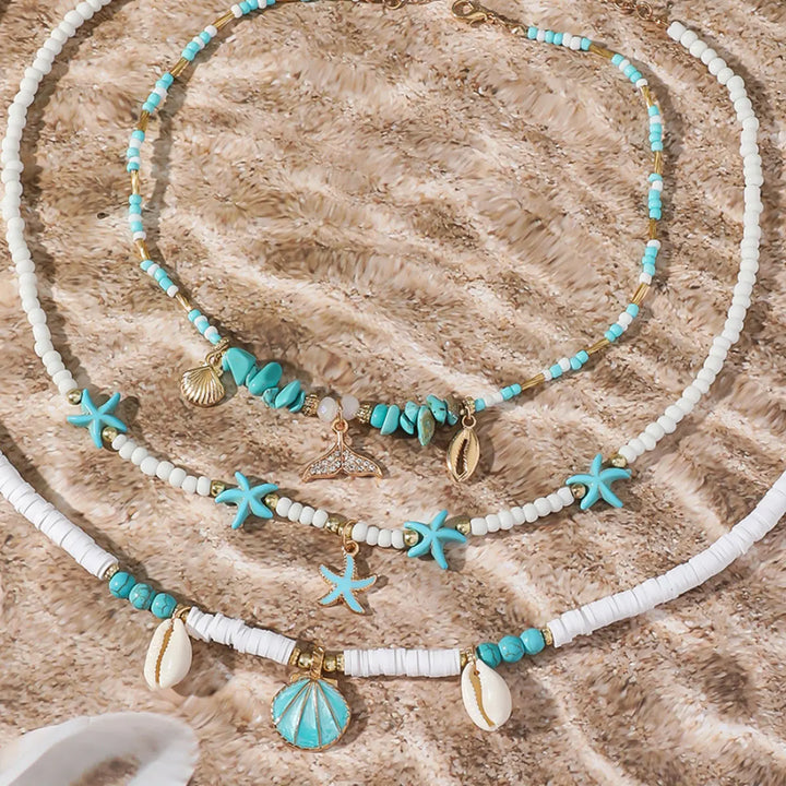 Bohemian Ocean Shell Layered Necklace