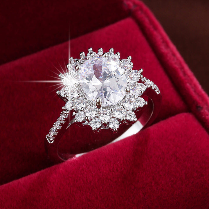 Oval Halo Cocktail Ring