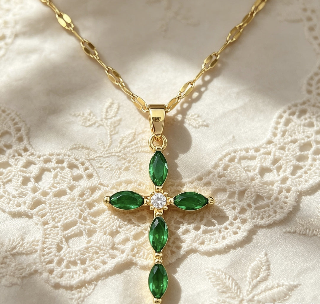 Pave Cross Pendant Necklace