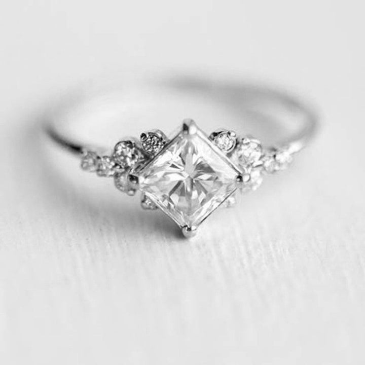 Square Zircon Statement Ring