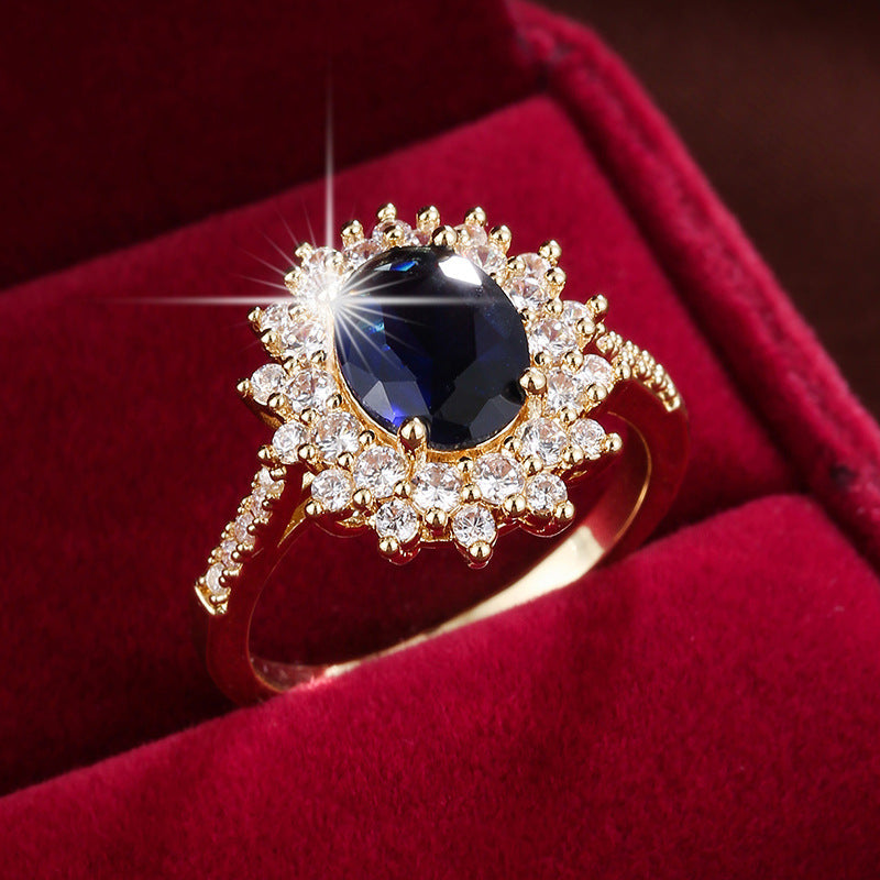 Oval Halo Cocktail Ring