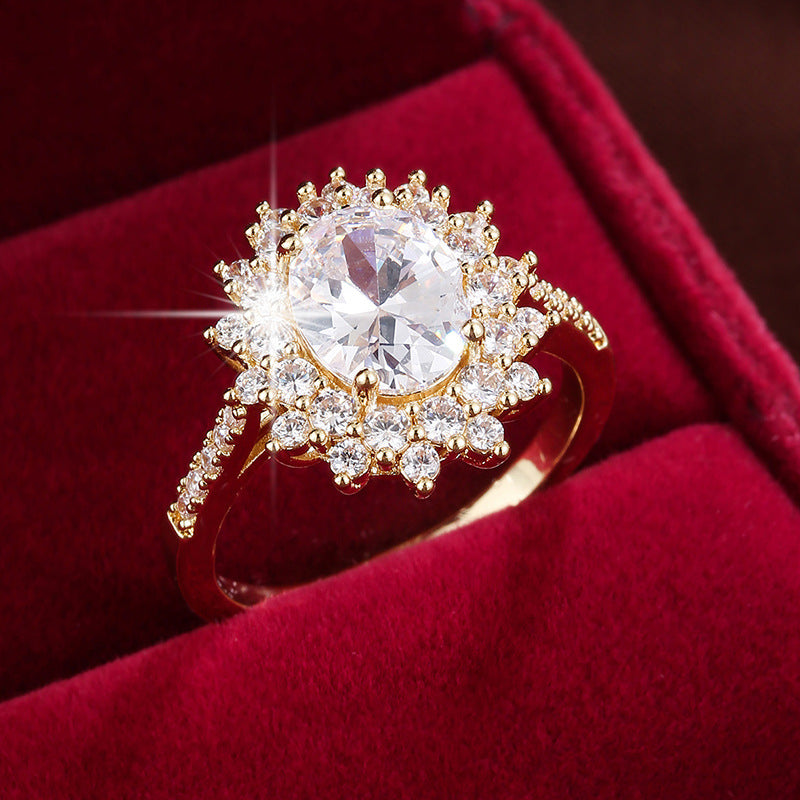 Oval Halo Cocktail Ring