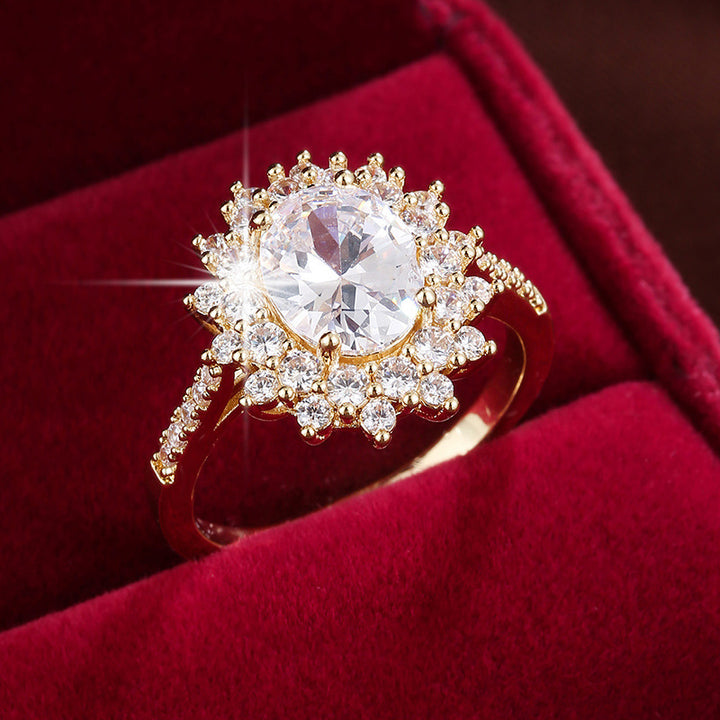Oval Halo Cocktail Ring