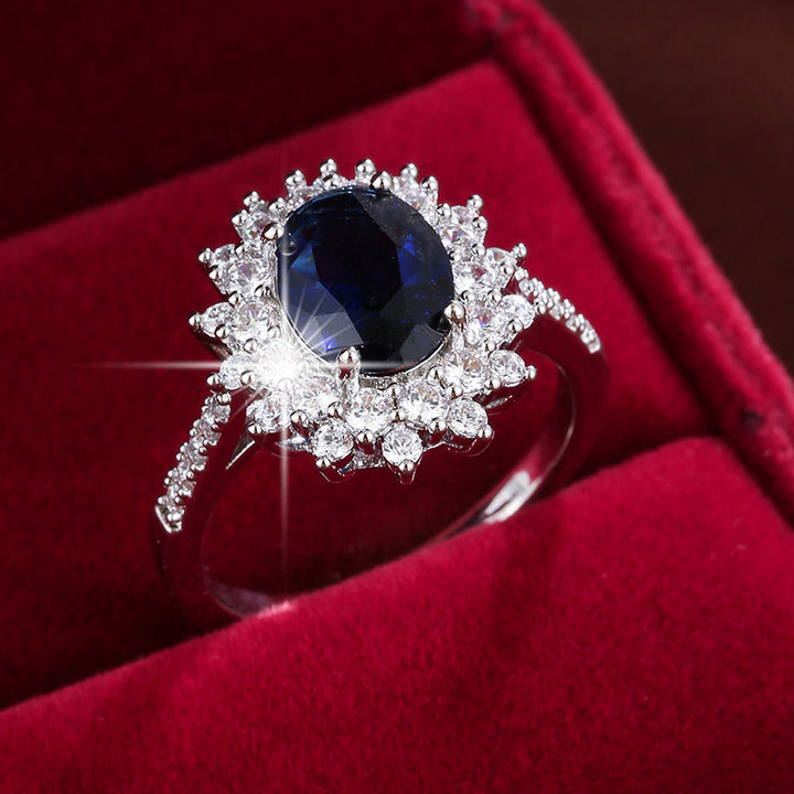 Oval Halo Cocktail Ring
