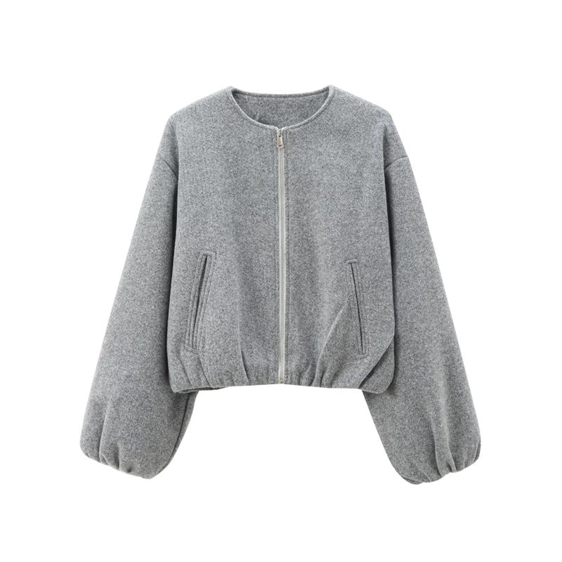 ARMINDA™ – Casual Balloon Sleeve Jacket