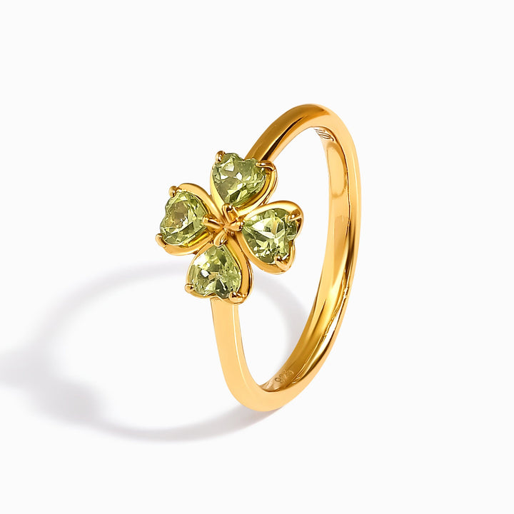Peridot Clover Ring