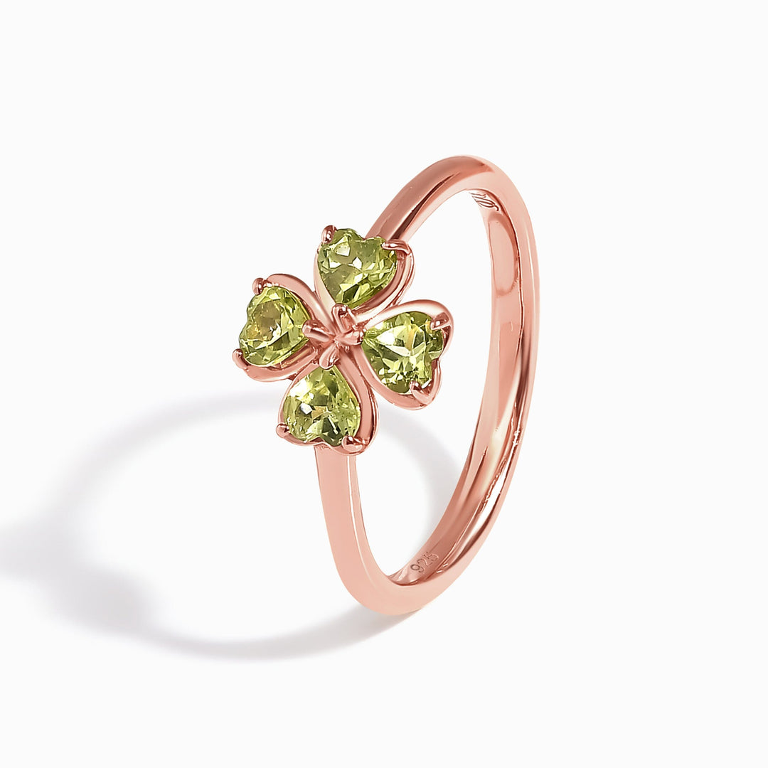 Peridot Clover Ring