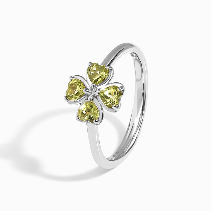 Peridot Clover Ring