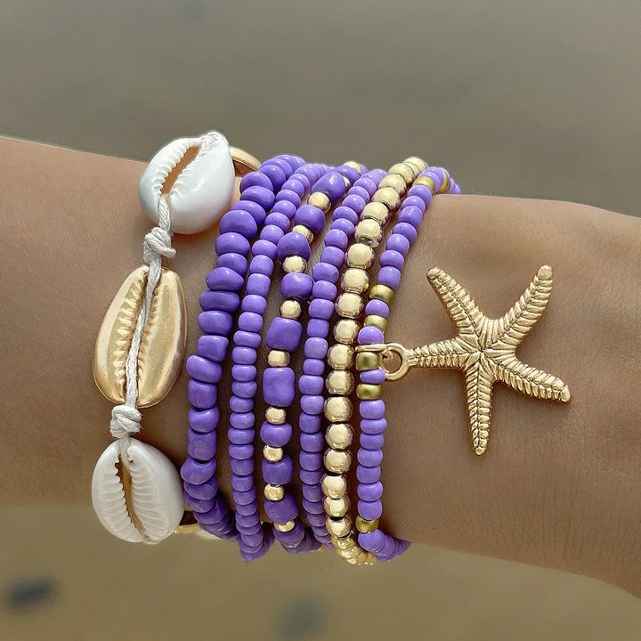 Bohemian Shell Beach Bracelet Set
