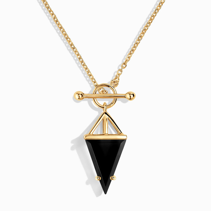 Black Obsidian T-Lock Necklace