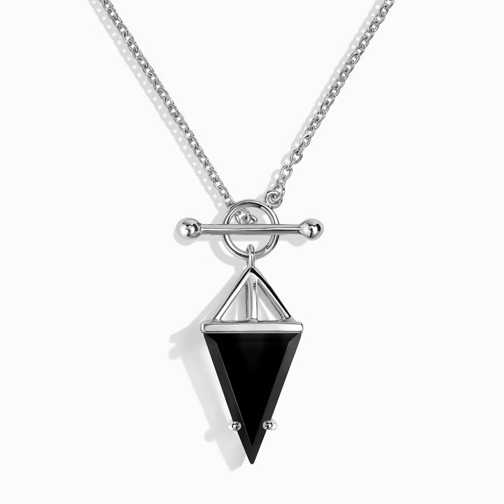 Black Obsidian T-Lock Necklace