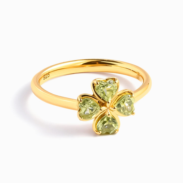 Peridot Clover Ring