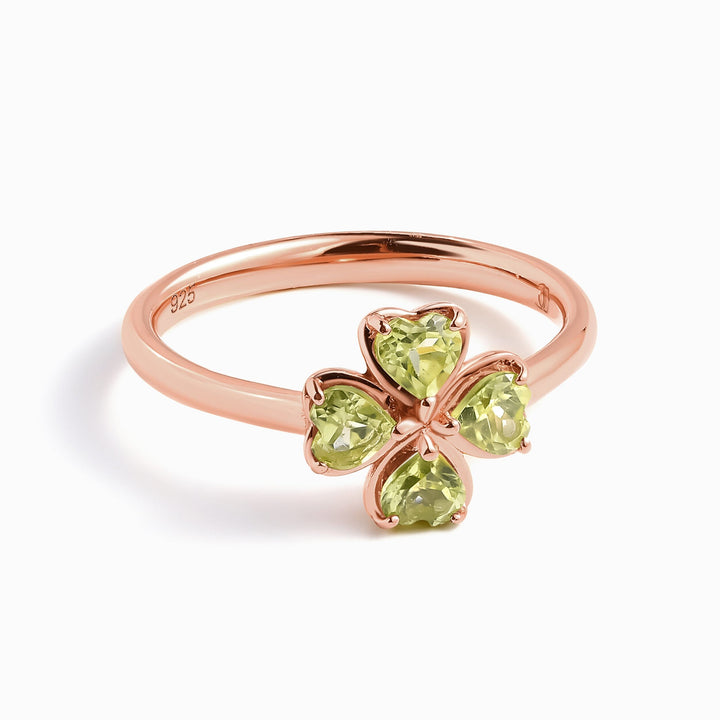 Peridot Clover Ring