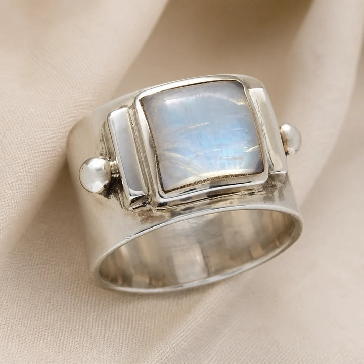 Retro Boho Moonstone Ring
