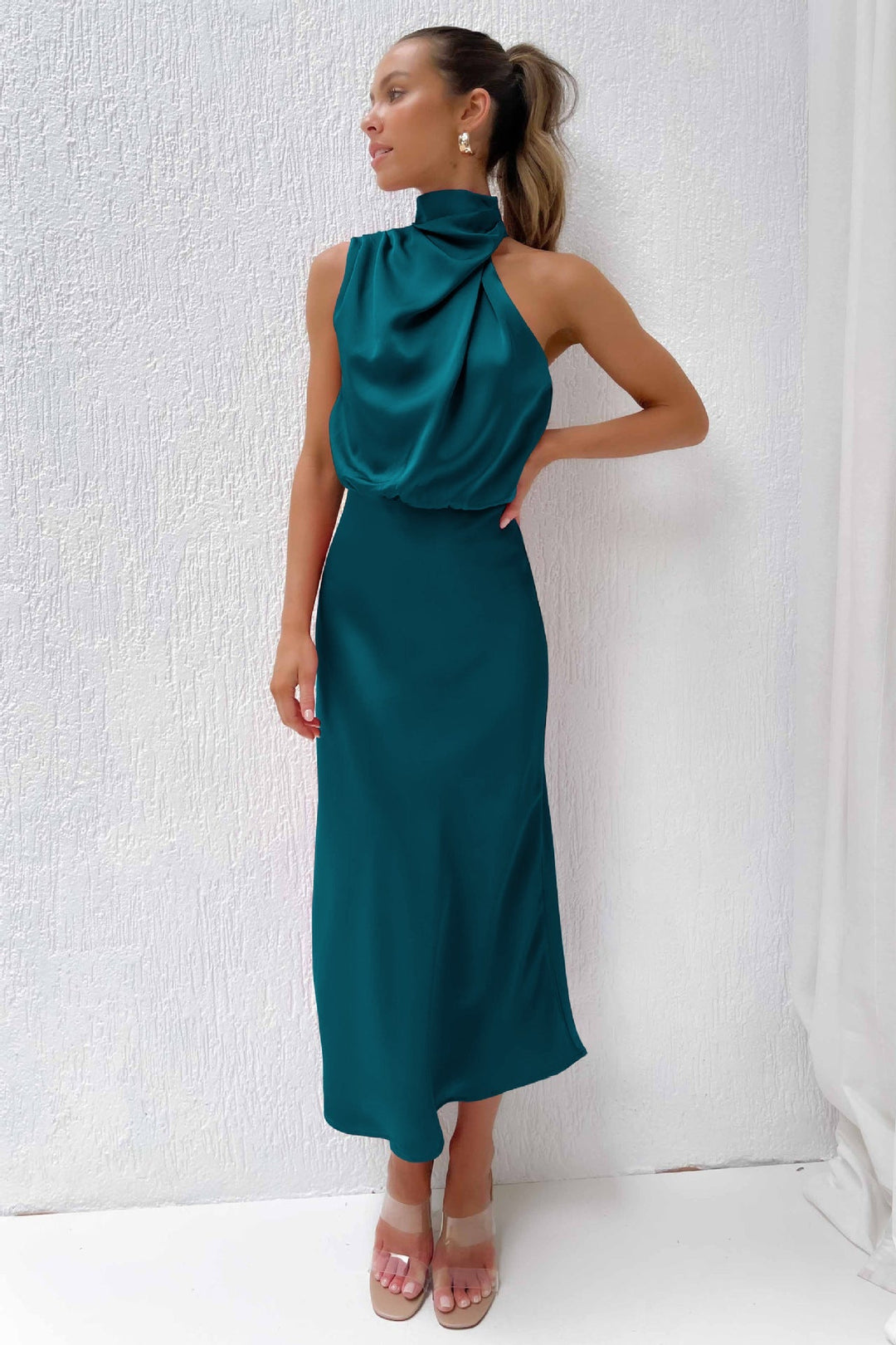 Women's Evening Dress | Halter Neck Maxi