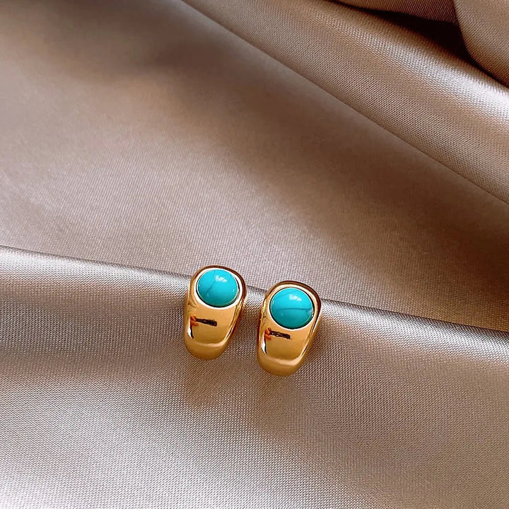 Timeless Turquoise Copper Earrings