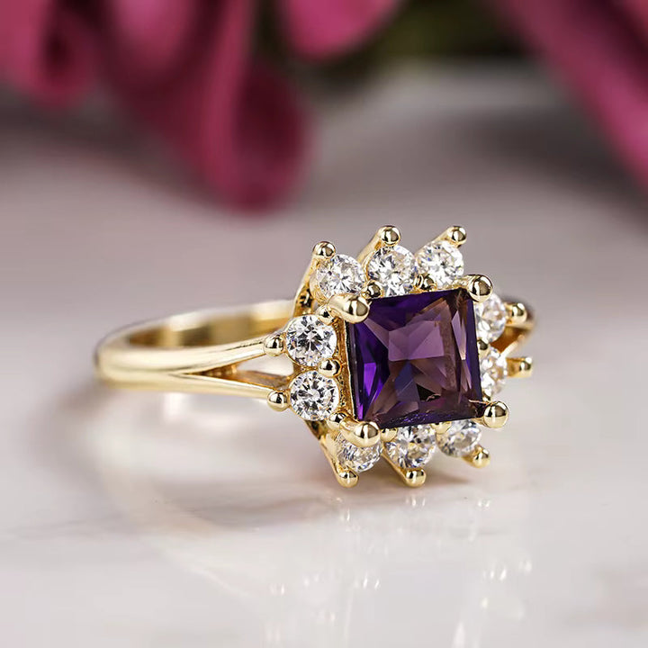 Purple Royal Hoop Ring