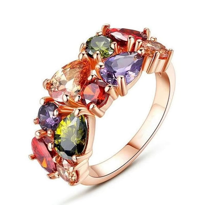Multicolour Zircon Hoop Ring