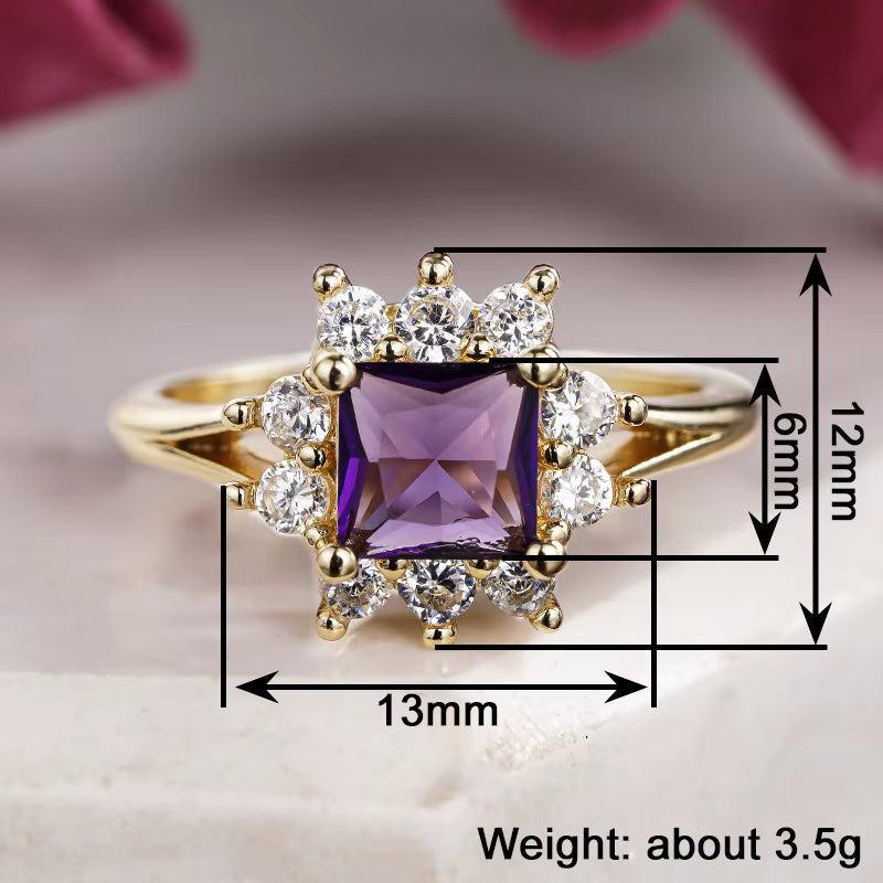 Purple Royal Hoop Ring