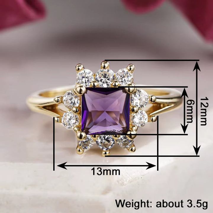 Purple Royal Hoop Ring