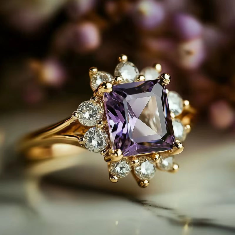 Purple Royal Hoop Ring