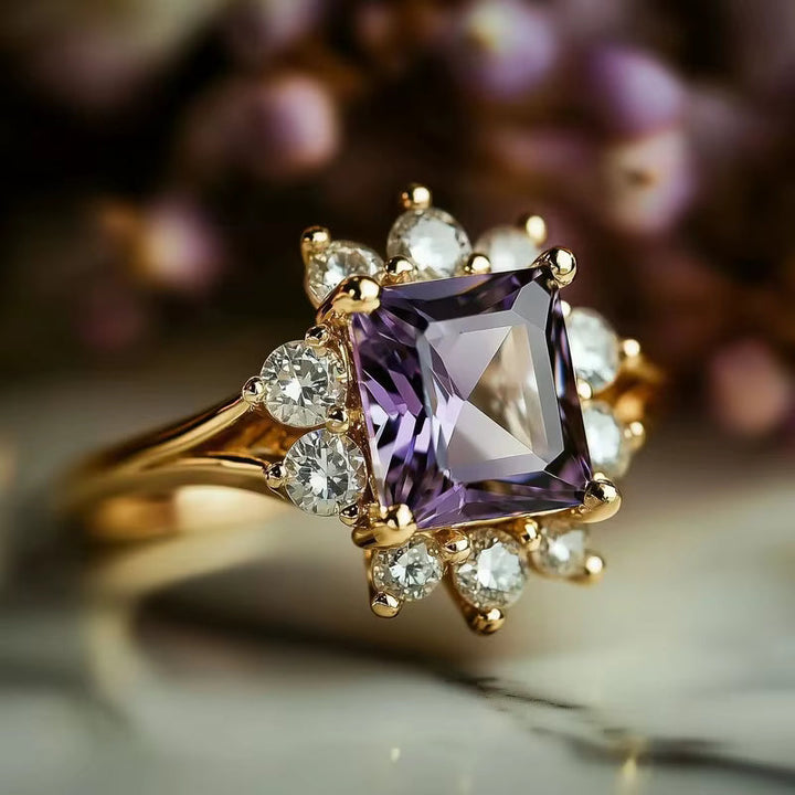 Purple Royal Hoop Ring